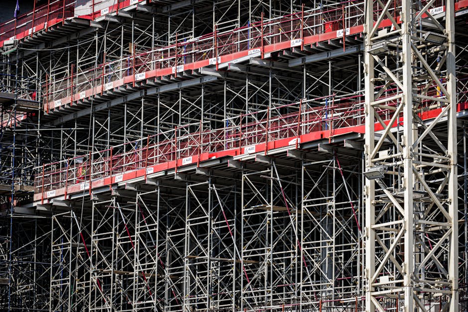 Scaffolding, Iron, Construction, Composite material, Metal