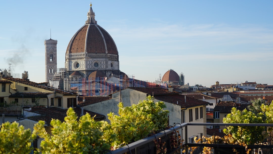 a city with a domed building